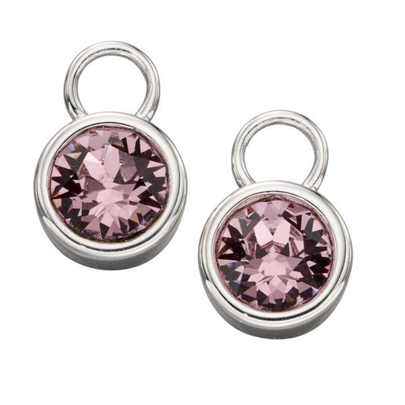 Crystal Birthstone Hoop Earring Charms