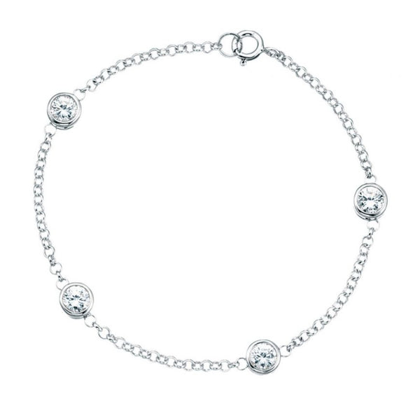 4/CZ Station Bracelet