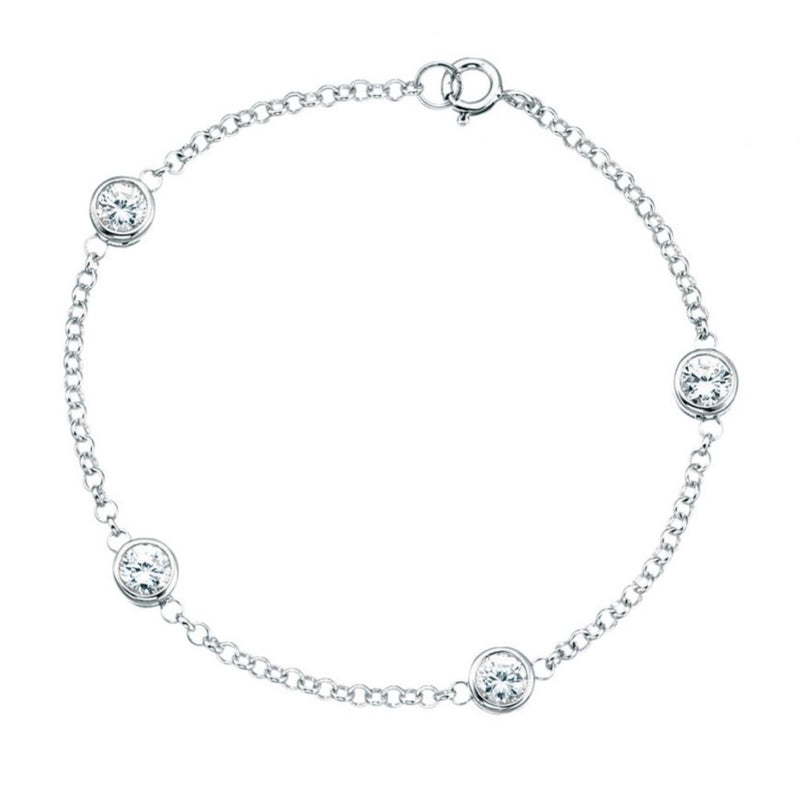 4/CZ Station Bracelet