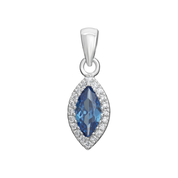 SAPPHIRE PENDANT | Cubic Zirconia - Sterling Silver
