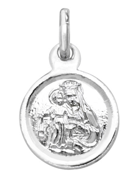 Mother Mary With Child Pendant -  Sterling Silver