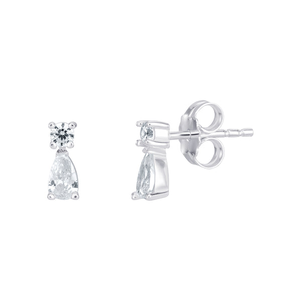 | Cubic Zirconia - Earring - Sterling Silver