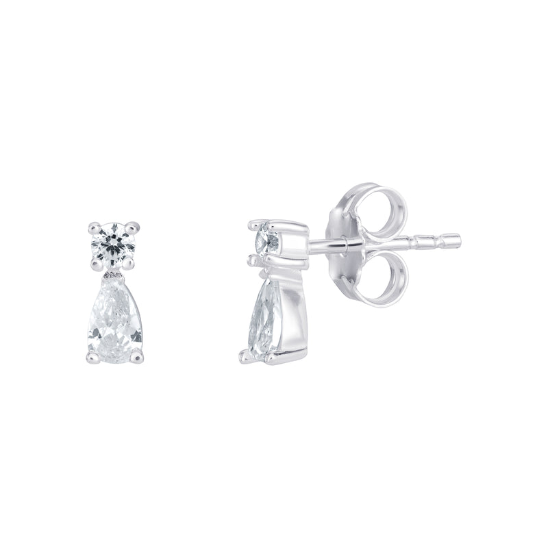| Cubic Zirconia - Earring - Sterling Silver