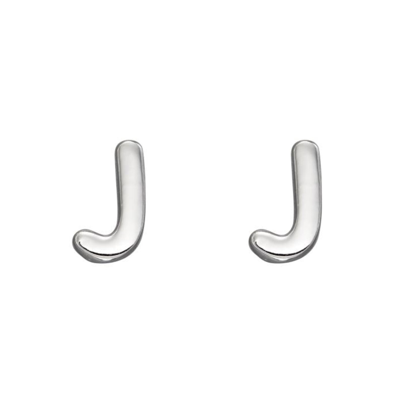 Initial Earrings - Sterling Silver