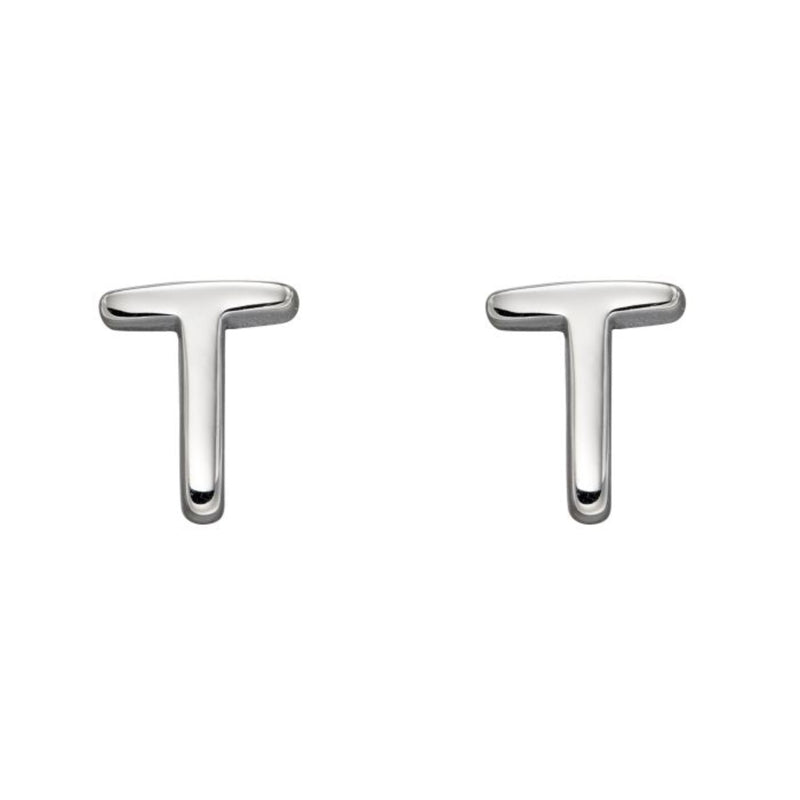 Initial Earrings - Sterling Silver
