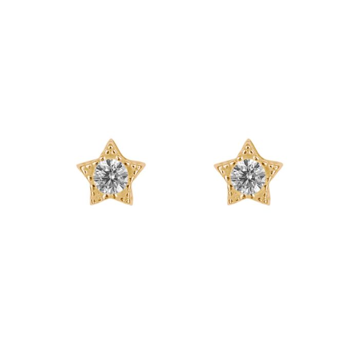 Star Stud Earrings with Cubic Zirconia