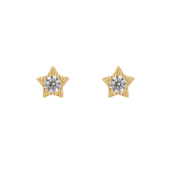 Star Stud Earrings with Cubic Zirconia