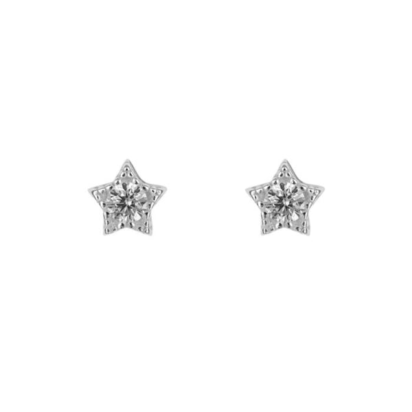 Star Stud Earrings with Cubic Zirconia