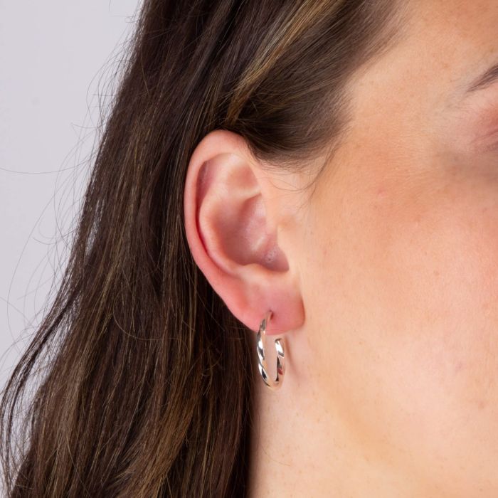 Twisted 3/4 Hoop Earrings