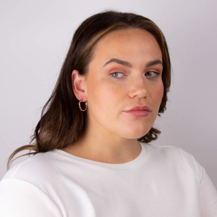 Twisted 3/4 Hoop Earrings
