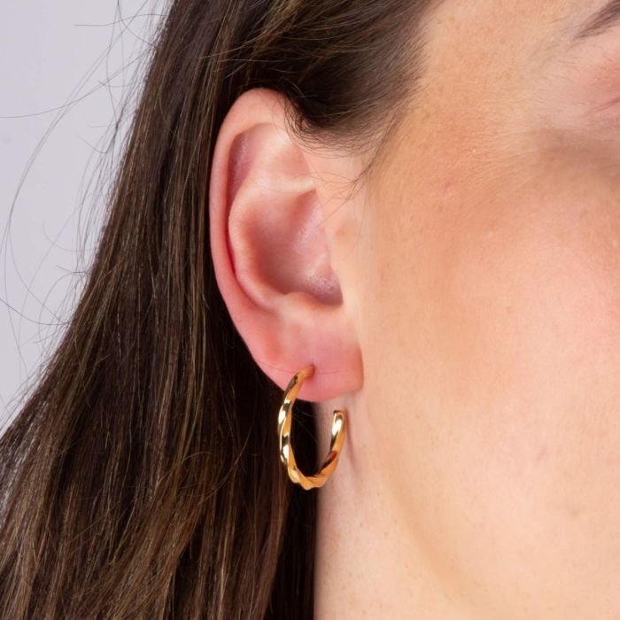 Twisted 3/4 Hoop Earrings