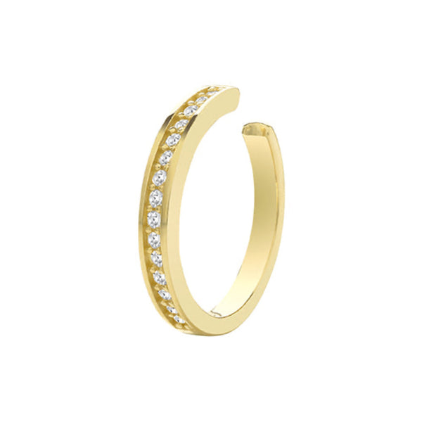 Ear Cartilage Cuff - 9ct Gold with Cubic Zirconia