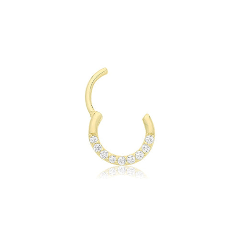 9ct Yellow Gold CZ Septum Piercing