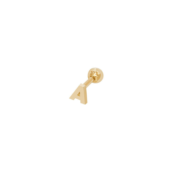 Initial Cartilage 6mm Post Stud - 9ct Yellow Gold
