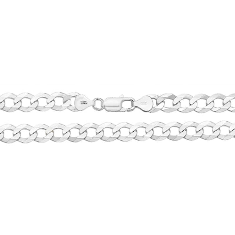 Sterling Silver Flat Open Curb Chain 20"