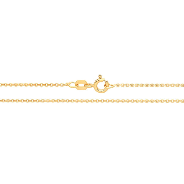 Round Rolo Chain Silver Yellow Gold Plated