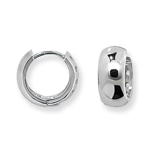 Silver Hinged Plain Earrings - Sterling Silver