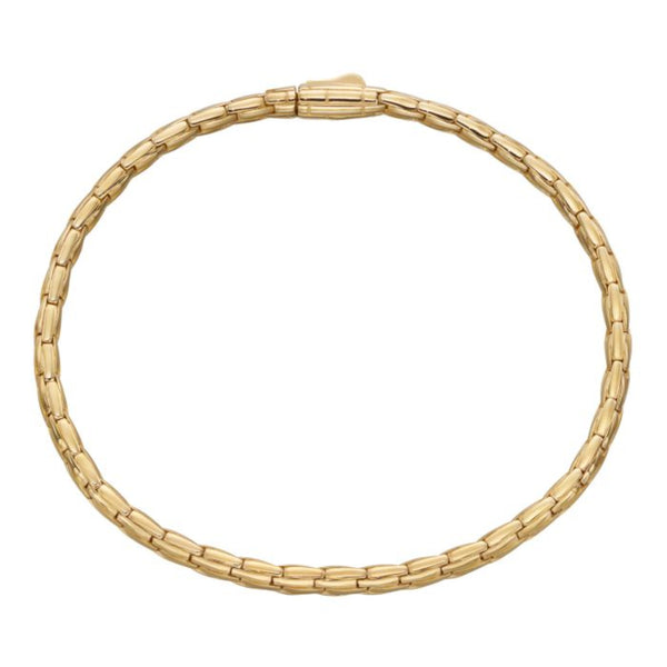 Textured Tubular Bracelet - 9ct Gold