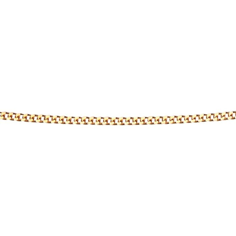 0.6mm Diamond Cut Curb Chain - 9ct Yellow Gold
