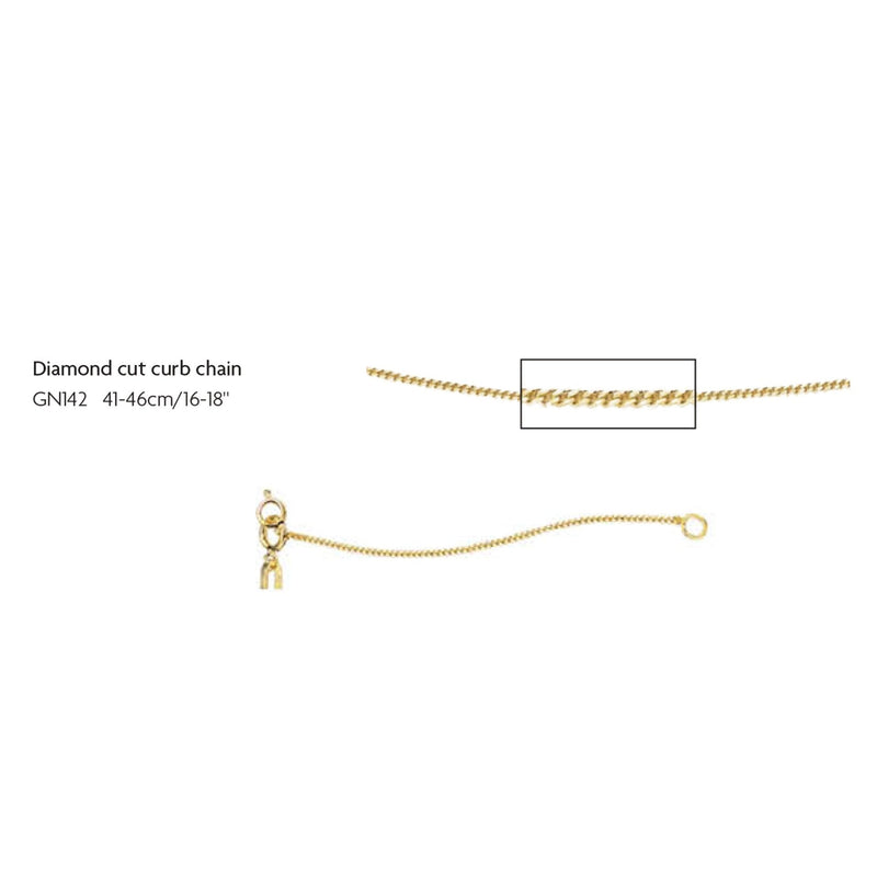 Fine Curb Extender Chain - 9ct Gold