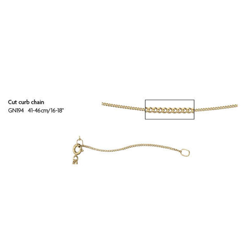 Stacking Curb Chain 1mm (Adjustable) -  9ct Gold
