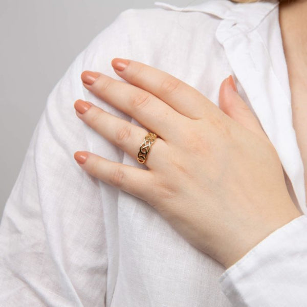 Celtic Pattern Ring - 9ct Yellow Gold
