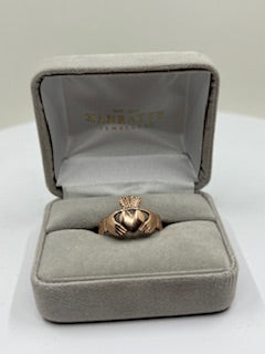 Gents Claddagh Ring - 9ct Rose Gold