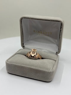 Gents Claddagh Ring - 9ct Rose Gold