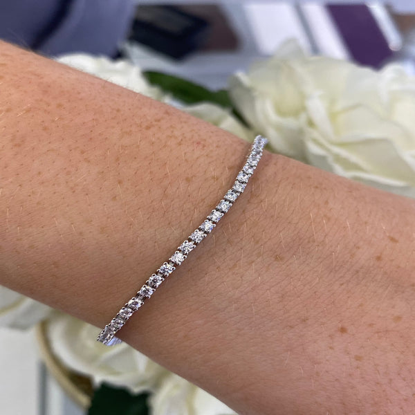 Silver Bracelet CZ Stones