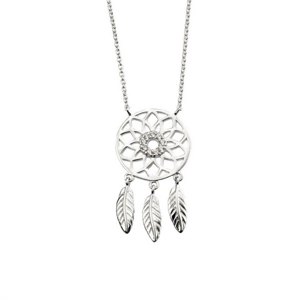 Dream Catcher Necklace - Sterling Silver