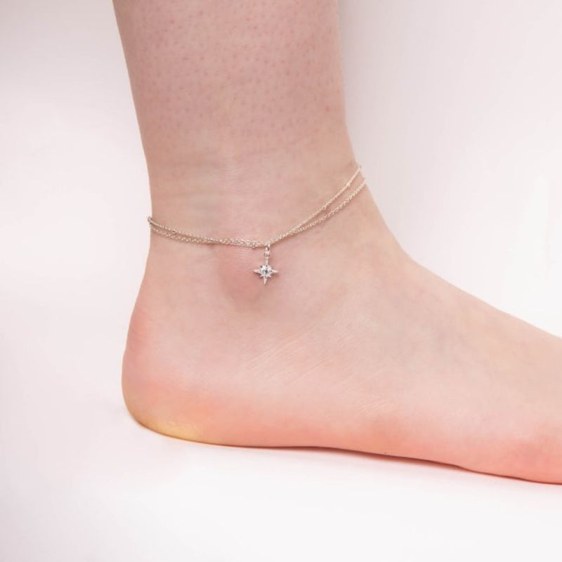 Star Pendant Charm with Cubic Zirconia