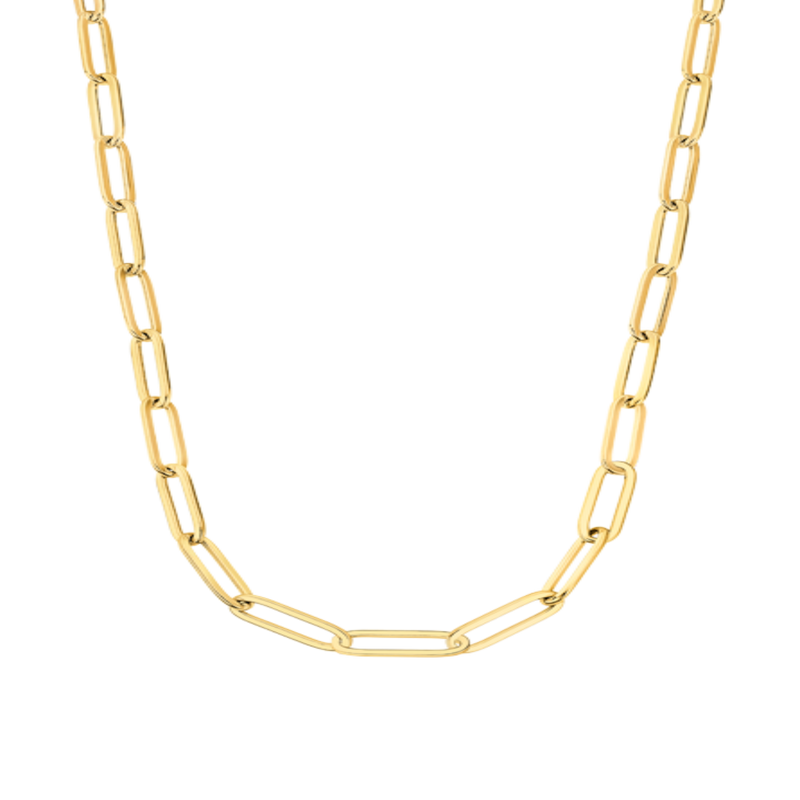 Paperclip Necklace - Silver Gold Plated