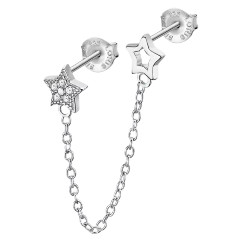 Lotus Silver Women's Silver Chain Earrings