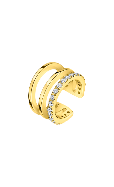 CZ Earcuff - Sterling Silver Gold Plated