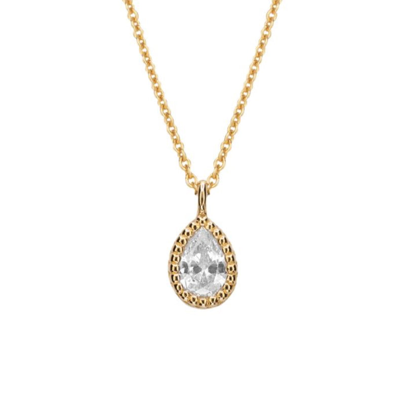 Teardrop Necklace with Cubic Zirconia