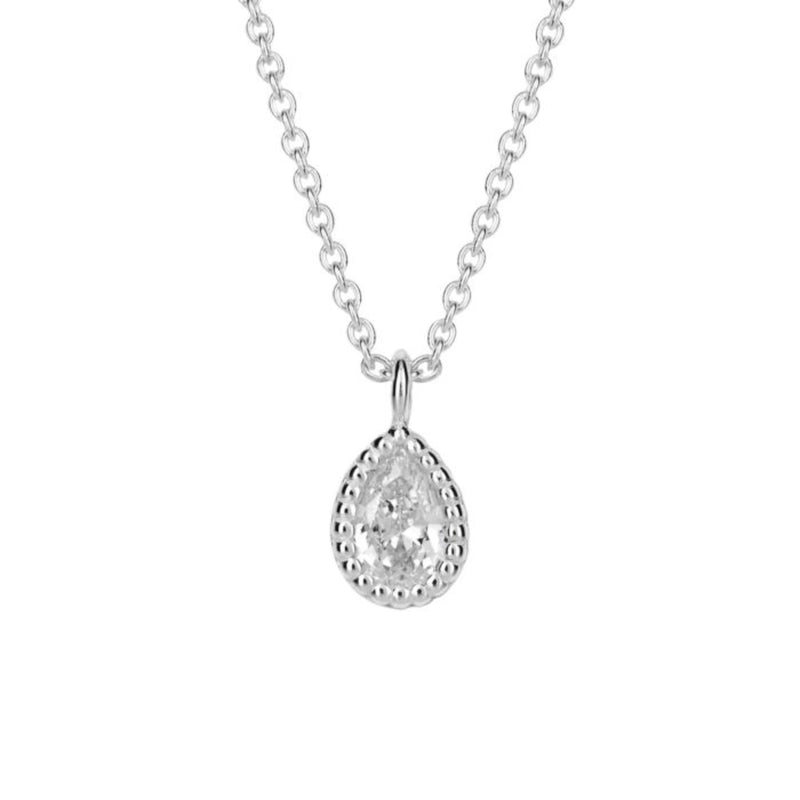 Teardrop Necklace with Cubic Zirconia