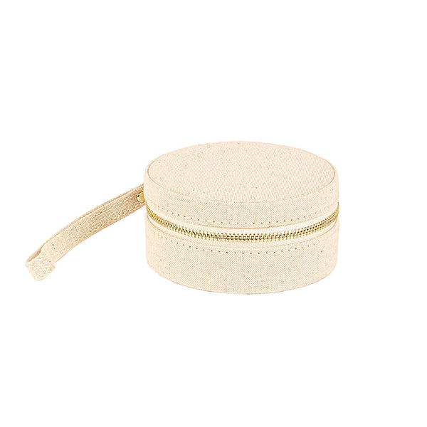 Natural-Coloured Linen Jewellery Box