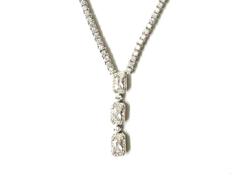 Cubic Zirconia Necklace - Silver