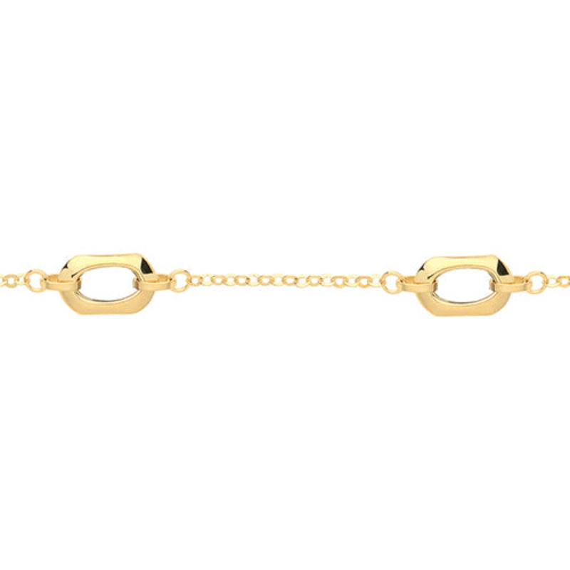Hexagon Bracelet- 9CT Yellow Gold