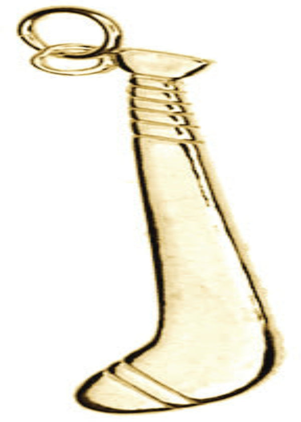 Hurley Stick Charm Large - 9ct Yellow Gold Camogie irish irish gifts 