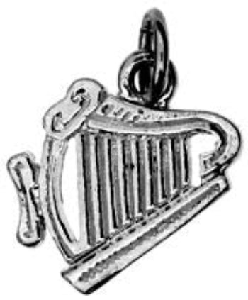 Small Harp Pendant - Sterling Silver