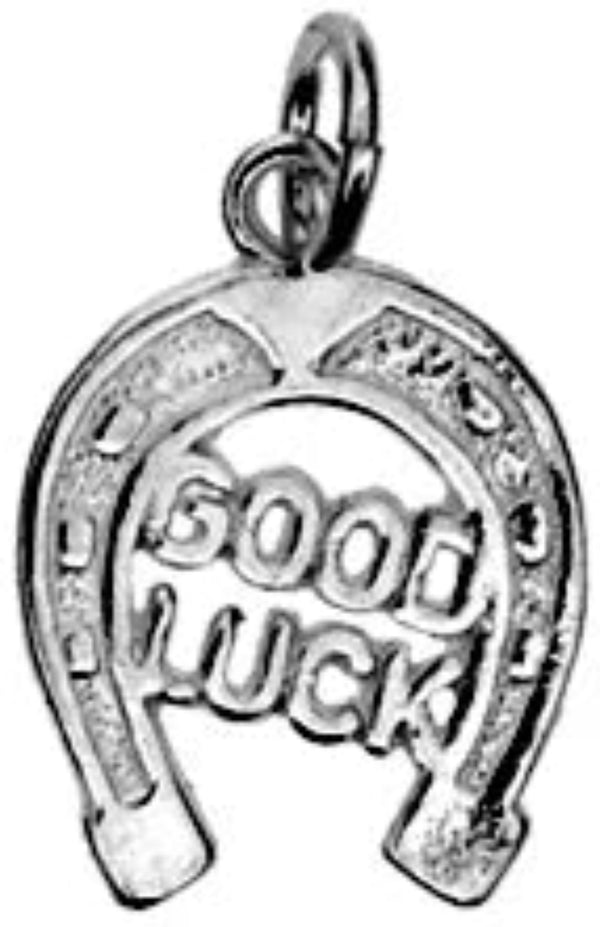 "Goodluck" Horseshoe Pendant - Sterling Silver