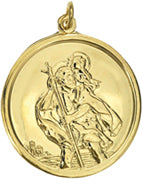 Round St. Christopher Medal 10mm (Gold/Silver)