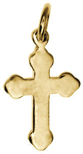 Small Plain Cross Pendant - 9ct Yellow Gold