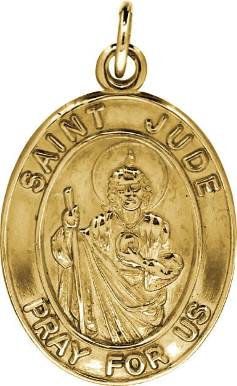 Oval St Jude Pendant 9ct Yellow Gold St. Jude is the Patron Saint of&nbsp;Hope and impossible causes