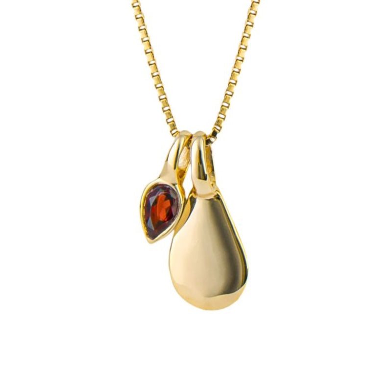 Semi-Precious Birthstone Necklace - Silver Gold Plated