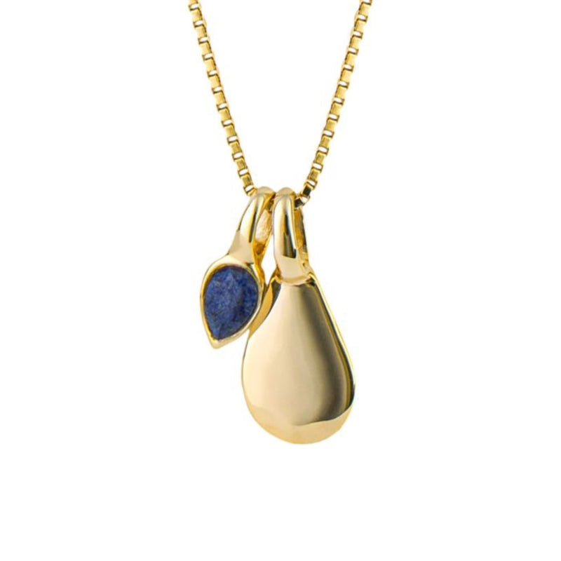 Semi-Precious Birthstone Necklace - Silver Gold Plated