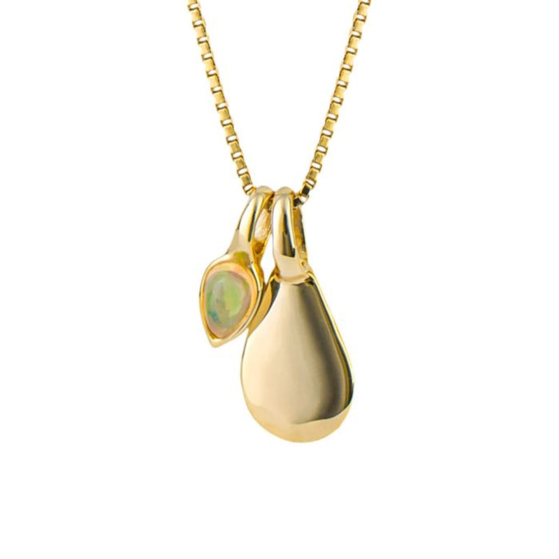 Semi-Precious Birthstone Necklace - Silver Gold Plated