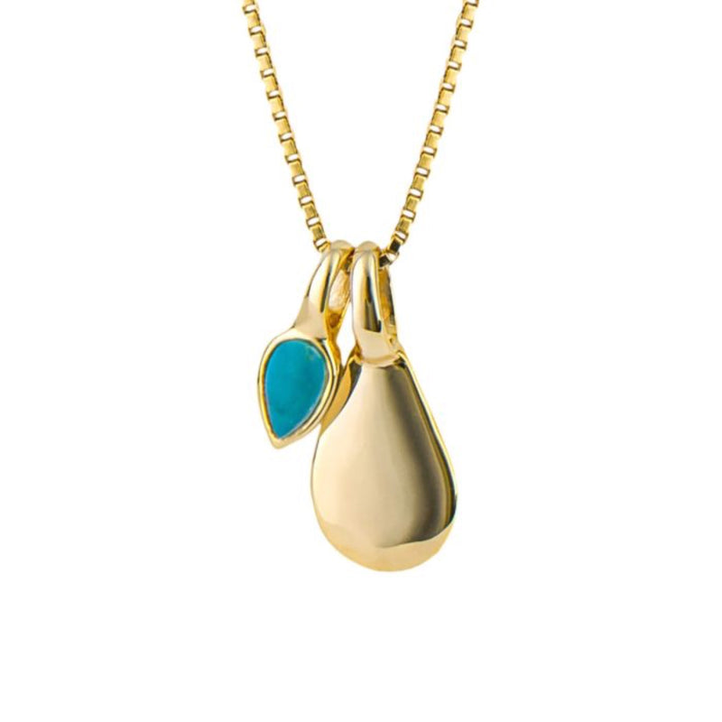 Semi-Precious Birthstone Necklace - Silver Gold Plated