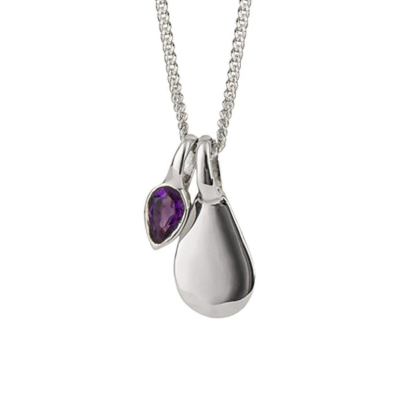 Semi-Precious Birthstone Necklace - Sterling Silver